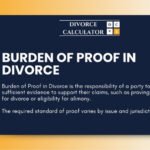 Burden of Proof in divorce